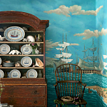 Обои ручная роспись Nantucket Crossing Brandt colourway on scenic paper варинант исполнения - 1 | Loft Concept в Санкт-петербурге