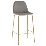 Барный стул на золотистых ножках VENDRAMIN Grey варинант исполнения - 1 | Loft Concept в Санкт-петербурге