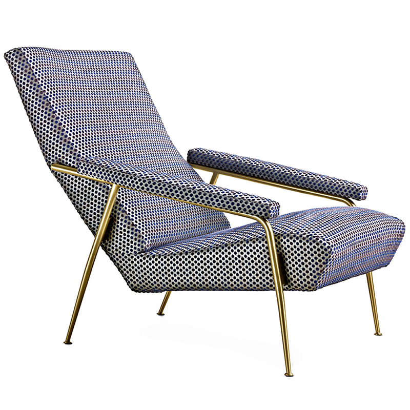 Дизайнерское кресло с подлокотниками Gio Ponti D.153.1 Armchair Золотой Мульти в Санкт-петербурге | Loft Concept 