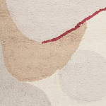 Ковер из хлопка с абстрактным принтом бежевого цвета Elysian Flow Blush варинант исполнения - 4 | Loft Concept в Санкт-петербурге