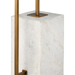 Торшер с прямоугольным абажуром на белом мраморном основании Asymmetry on Marble варинант исполнения - 2 | Loft Concept в Санкт-петербурге