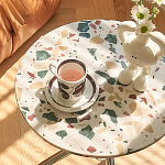 Дизайнерский журнальный стол с круглой столешницей на изогнутых стальных ножках Obafaby варинант исполнения - 3 | Loft Concept в Санкт-петербурге