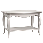 Стол журнальный белый из массива бука с полкой в стиле прованс White Provence варинант исполнения - 1 | Loft Concept в Санкт-петербурге