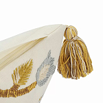 Чехол на подушку с кисточками и вышивкой птиц Ethnic mix Birds Square варинант исполнения - 3 | Loft Concept в Санкт-петербурге