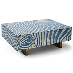Кофейный стол Kenya Coffee Table Bone Inlay ZEBRA blue варинант исполнения - 4 | Loft Concept в Санкт-петербурге