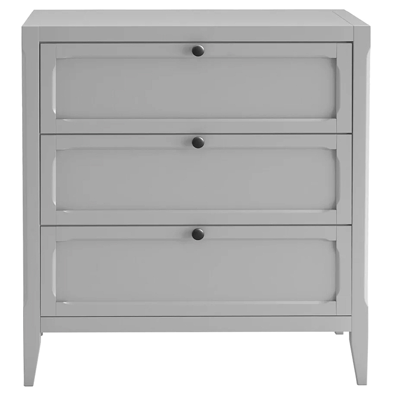 Комод с 3-мя ящиками серый Silva Grey Chest of Drawers Серый в Санкт-петербурге | Loft Concept 