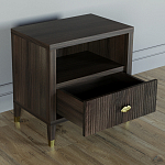 Прикроватная тумбочка с полкой Elsa Dreams Walnut  варинант исполнения - 2 | Loft Concept в Санкт-петербурге