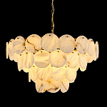 Люстра подвесная четырехъярусная с подвесками в форме дисков Cryptocrystalline Stone варинант исполнения - 2 | Loft Concept в Санкт-петербурге