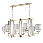 Люстра прямоугольной формы с 8-ю цилиндрическими плафонами из стекла Laurent варинант исполнения - 5 | Loft Concept в Санкт-петербурге