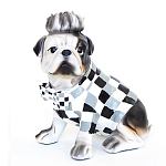 Статуэтка собака в клетчатой куртке Fashionable Dogs Cell варинант исполнения - 1 | Loft Concept в Санкт-петербурге