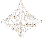 Люстра с тонким металлическим каркасом цвета хром Quasar варинант исполнения - 2 | Loft Concept в Санкт-петербурге