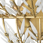 Бра золотого цвета с белыми стеклянными лепестками Hanging Flowers варинант исполнения - 1 | Loft Concept в Санкт-петербурге