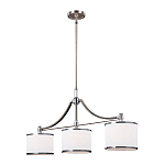 Люстра линейная с 3-мя белыми цилиндрическими плафонами Feiss варинант исполнения - 2 | Loft Concept в Санкт-петербурге