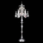 Торшер с 12-ю белыми текстильными абажурами и хрустальными подвесками Lustre Reverie варинант исполнения - 4 | Loft Concept в Санкт-петербурге