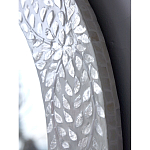 Зеркало круглое инкрустированное раковинами устриц Bone Inlay Dome Mirror White варинант исполнения - 6 | Loft Concept в Санкт-петербурге