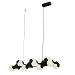 Люстра линейная с геометрическими черно-белыми плафонами Modestra варинант исполнения - 1 | Loft Concept в Санкт-петербурге