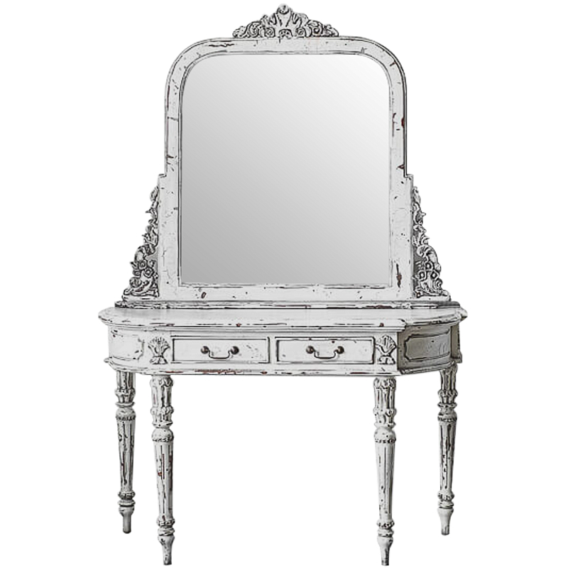 Трельяж White Moreau Dressing Table Белый Коричневый в Санкт-петербурге | Loft Concept 