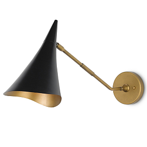 Бра с черными конусообразным плафоном Contrasting Lamps