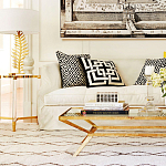 Золотой приставной столик с круглой стеклянной столешницей Weightless Table варинант исполнения - 6 | Loft Concept в Санкт-петербурге