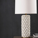 Настольная лампа покрытая лепестками белых цветов Fancy Calla Lily варинант исполнения - 3 | Loft Concept в Санкт-петербурге