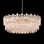 Круглая люстра с хрустальными подвесками на серебряном каркасе Gorgeous Crystal Light варинант исполнения - 13 | Loft Concept в Санкт-петербурге