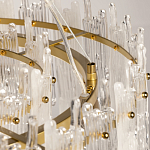 Люстра круглая с прозрачными стержнями разной длины Textured Glass Chandelier варинант исполнения - 10 | Loft Concept в Санкт-петербурге