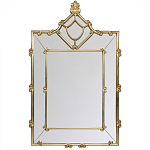 Зеркало прямоугольное Golden Classic Ornament Mirror варинант исполнения - 2 | Loft Concept в Санкт-петербурге