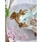 Блюдо овальное из голубого фарфора с ручками в виде бабочек и цветочным рисунком Blue Garden варинант исполнения - 7 | Loft Concept в Санкт-петербурге