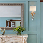 Бра с цветочным основанием и тканевым абажуром Tugella Flower Lamp варинант исполнения - 5 | Loft Concept в Санкт-петербурге