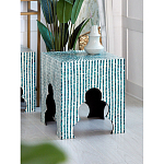 Приставной столик с инкрустацией раковинами устриц Bone Inlay варинант исполнения - 4 | Loft Concept в Санкт-петербурге