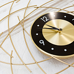 Часы настенные из металла с чёрным циферблатом Current Time варинант исполнения - 2 | Loft Concept в Санкт-петербурге