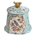 Шкатулка голубого цвета с рисунком и состаренным эффектом Eden Garden варинант исполнения - 2 | Loft Concept в Санкт-петербурге