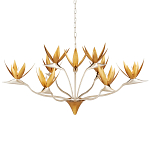 Люстра с плафонами в виде цветов Golden Bird of Paradise варинант исполнения - 3 | Loft Concept в Санкт-петербурге