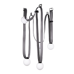 Подвесной светильник с серыми кожаными ремнями и белыми стеклянными плафонами в виде шаров Flos Wireline Lighting варинант исполнения - 5 | Loft Concept в Санкт-петербурге