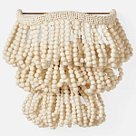 Настенный светильник с подвесками из деревянных бусин молочного цвета Wooden Beads Wall Lamp варинант исполнения - 4 | Loft Concept в Санкт-петербурге