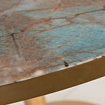 Стол обеденный круглый на золотистом основании Status Model варинант исполнения - 2 | Loft Concept в Санкт-петербурге