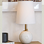 Настольная лампа на круглом основании из натурального камня Bartolomeo варинант исполнения - 4 | Loft Concept в Санкт-петербурге