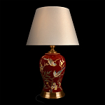 Настольная лампа бордовая с изображением птиц Slip Away варинант исполнения - 2 | Loft Concept в Санкт-петербурге