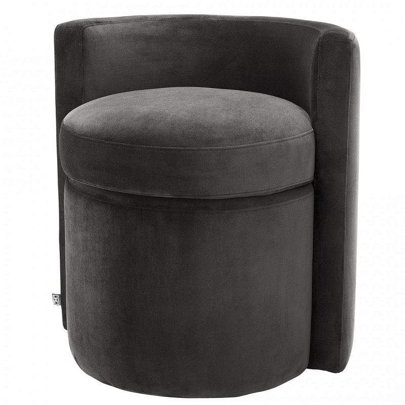 Кресло Eichholtz Stool Arcadia dark grey Серый в Санкт-петербурге | Loft Concept 