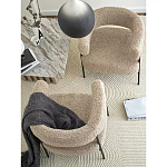 Кресло полукруглое мягкое с буклированной обивкой Armchair with Boucle Upholstery варинант исполнения - 8 | Loft Concept в Санкт-петербурге