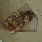 Шкатулка из эпоксидной смолы с цветами розовая Epoxy Resin Rectangular Box Pink варинант исполнения - 2 | Loft Concept в Санкт-петербурге