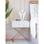 Приставной столик с выдвижным ящиком  White Table Carved Pattern варинант исполнения - 8 | Loft Concept в Санкт-петербурге