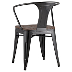 Черный глянцевый стул с сиденьем из натурального дерева TOLIX варинант исполнения - 5 | Loft Concept в Санкт-петербурге