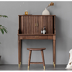 Табурет деревянный на золотистых ножках Moon Walnut Furniture варинант исполнения - 2 | Loft Concept в Санкт-петербурге