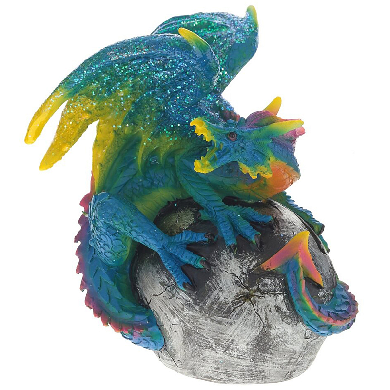 Декоративная статуэтка Дракон Blue Multicolor Dragon Statuette Мульти Синий в Санкт-петербурге | Loft Concept 