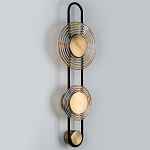 Бра со стеклянными плафонами в форме дисков Savio Brown Glass Disc Light варинант исполнения - 4 | Loft Concept в Санкт-петербурге