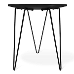 Стол журнальный c круглой столешницей из стекла серого цвета Gray and Gold Marble варинант исполнения - 4 | Loft Concept в Санкт-петербурге