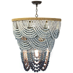 Многоярусная люстра украшенная круглыми бусами Gradient Grey Chandelier варинант исполнения - 1 | Loft Concept в Санкт-петербурге