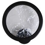 Светодиодное бра круглой формы с металлической рамой черного цвета Marble Glow варинант исполнения - 2 | Loft Concept в Санкт-петербурге