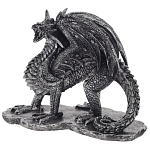 Декоративная статуэтка Дракон Dragon Black Silver Statuette варинант исполнения - 1 | Loft Concept в Санкт-петербурге